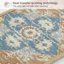 Stair Treads for Wooden Steps Indoor, 15 Pack 8" X 30" Non Slip Carpet Stair Treads with Reusable Adhesive for Kids Elders and Dogs, TPR Backing Stair Rugs Oriental Staircase Step Treads,Bohemia (Orange)