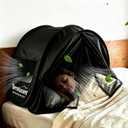 Sleep Bed Tent for Head, Pop-up Blackout Sleep Tent, with Dual-Layer Blackout and Mesh Door Curtains, Head Tent for Sleeping, Night Shifts, Napping, Travel, Dorms, Sunbathing, 30.7" L x 22.4" H x 27.6" W