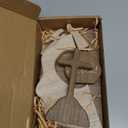 He is RisenEmpty Tomb Scene Spring Easter Decorations, Jesus Nativity Resurrection Figurines Set With Wooden Cross For Home, Office, Table, Shelf, Mantle Decor  Christian Catholic Religious Gifts (7 Pieces)