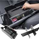 Center Console Tray & Insert Divider 2PCS Compatible with 2025 2026 Toyota Camry XSE/XLE/SE/LE Car Accessories, Middle Console Organizer Armrest Storage Box Secondary Compartment Dual-Layer