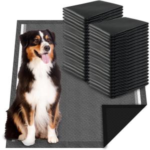 Charcoal Puppy Pads Extra Large, Activated Charcoal Dog Pee Pads, X-Large Odorless Potty Pads for Dogs 28"x34", 40 Count XL Disposable Puppy Pads Pet Training Pads for Housebreaking