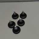 Bell Glides Replacement Office Chair Feet Swivel Caster Wheels to Fixed Stationary Castors, Short Profile with Separate Self Adhesive Felt Pads, Black, Set of 5
