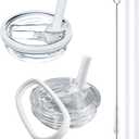 2 Pack Stanley Lid Replacement 40 oz, for Stanley Quencher H2.0 Cup Accessories, Spill-Proof Design, High-End Heat-Resistant Material (Milk White)