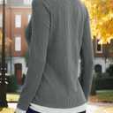 Gardenwed Sweater for Women Long Sleeve Shirts Tunic Tops Women Loose Fit Sweaters Trendy 2025 (Gray, S)