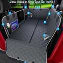 PetGenie Dog Car Seat Cover for Back Seat 10-Layer Military-Grade Protection, Hard Bottom Dog Hammock, Pet Bed Extender for Dogs, Waterproof Seat Protector Universal L Size Fits for SUV Medium Truck