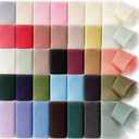 36 Rolls Chiffon Ribbon 1.57 x 118 Yd Handmade Colorful Fringe Chiffon Silk Ribbon for Wedding Invitations, Bridal Bouquets, DIY Crafts, Gifts Wrapping