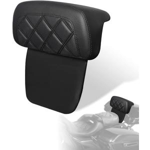 FOVPLUE Backrest Pad,Chopped Razor Tour Luggage Pack Backrest Pad for Harley Touring 2014-later,for CVO Road Glide Road King Street Glide Tri Glide Ultra Limited Electra Glide FLHTKSE,Black Stitching