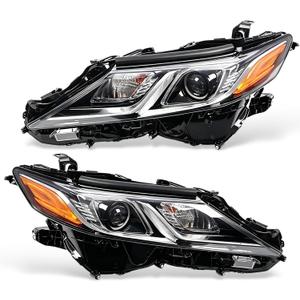 Headlight Compitable with Camry 2018-2024 Headlamp Front Light Driver and Passenger Side TO2502277 TO2503277 TO2502255 TO2503255
