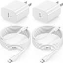 10FT iPad Charger Fast Charging Cord, 2Pack 20W USB C Fast Charger with 10 ft Long Charging Cable for iPad 10th/11th(A16) Generation, iPad Pro 13/12.9/11 inch, iPad Air 11/13 inch/4th/5th, iPad mini (White)
