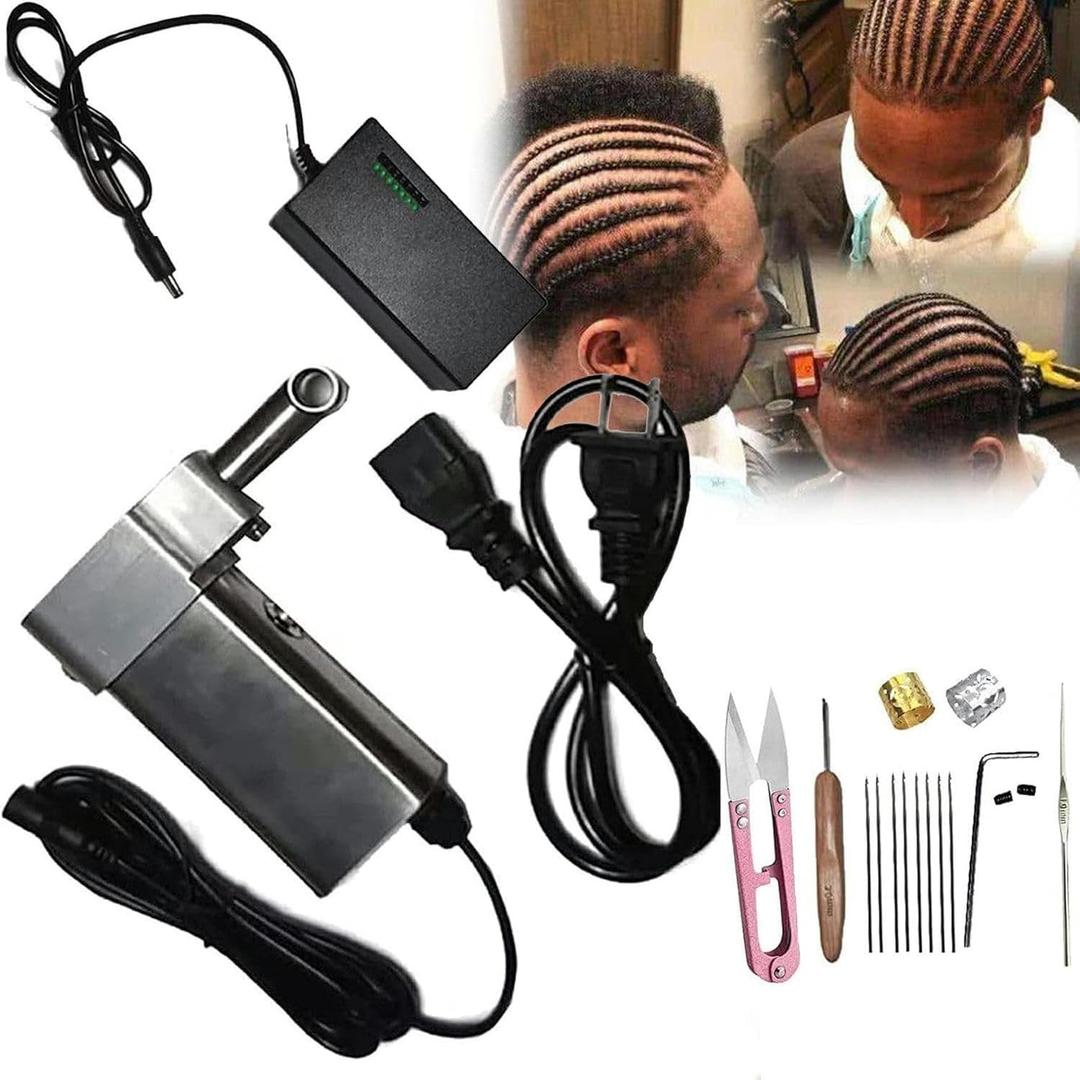 Dreadlock Maker Machine Portable Handheld Mini Dreadlocks Crochet Twist Braiding Making Machine with 20 Automatic Crochet Needles, Quick and Easy DIY(8mm)