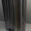 Amazon Basics Smudge Resistant Rectangular Trash Can with Soft-Close Lid, Foot Pedal, Removable Inner Bucket, 50 Liter/13.2 Gallon, Brushed Stainless Steel, Satin Nickel Finish