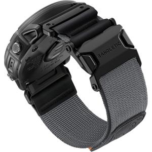 Bandletic Compatible with Garmin Watch Band, 26mm Quick Fit Tactical Nylon Sport Strap for Fenix 8 51mm/7X 6X Pro/5X Plus/3/3 HR/Instinct 2X 3 50mm /Enduro/Quatix Tactix 8 51mm/Epix Pro (Gen 2) 51mm