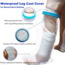 Tideshake - 100% Waterproof Leg Cast Cover for Showering, Reusable Adult Short Leg Cast Protector, Cast Covers for Shower Leg, Cast Bag for Shower, Cast Cover for Showering Foot