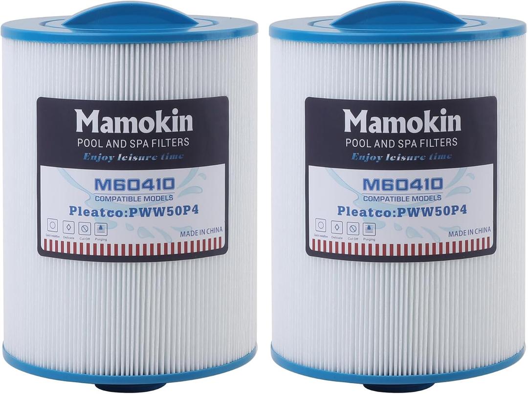 spa Filter Replacement for PWW50P4, 1 1/2" MPT Thread Screw in hot tub Filter(FINE Thread), 2 Pack【NOT PWW50P3, NOT coarse Thread】