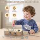 Vanplay Busy Board Toys for 3 4 5 Year Olds Boy Birthday Gifts, Montessori Toys for 3 Year Old, Screwdriver Board Set with Lock and Key - Wooden Kid Tool Set Educational Learning Toys for Kids 3-6