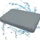 Shower Seat Cushion, Shower Chair Cushion for Transfer Benches in Bathtub, Cushion for Sauna, 3D Mesh Pad with Hook, Slip-Resistant, Design for Elderly, Senior, Handicap Disabled (Gray)