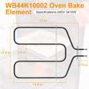 WB44K10002 Range Oven Broil Unit Upper Heating Element for GE Ovens
