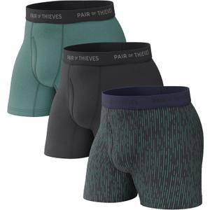 Pair of Thieves Super Fit Men's Boxer Briefs  Soft, Breathable, Quick-Dry Underwear with 4-Way Stretch (2 & 3 Pack) (Large)
