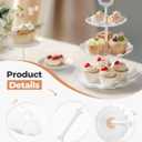 Kootek Dessert Cupcake Stand, 10pcs Dessert Table Display Set, 3 Tiered Cup Cake Holder Tower Stand Riser& Cookie Serving Trays for Wedding, Tea Party, Birthday, Baby Shower