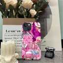 Case Compatible with iPhone 15 Plus,Pink Decorations-Dolphin Car Hybrid 2-Layer Hard Shell+Silicone Double Protective Scratch-Resistant Shockproof Case for iPhone 15 Plus