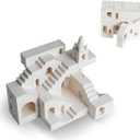 Magic Maze Building Block White Transforming Castle Deformable Building Blocks660PCS Gifts for Adults