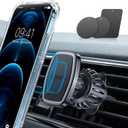 LISEN Magnetic Phone Holder for Car - Upgraded Clip Ultra 6 Strong Magnets, Phone Magnets for Back of Phone, Soporte de Telefono para carro for Galaxy S25 Ultra 4-6.7 inch Smartphones (Black)