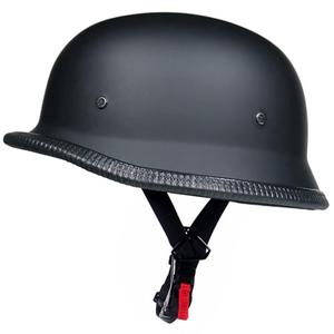 Motorcycle Helmet, Aircraft Style, Black (XL)