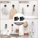 10-Piece Black Bathroom Hardware Set SUS304 Stainless Steel, 223.6" Towel Bars, 2 Towel Rings, 2 Toilet Paper Holders & 4 Towel Hooks Wall Mounted Bathroom Accessories Set