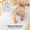 KeaBabies 2-Pack Muslin Crib Sheets for Boys, Girls - 100% Organic Cotton Fitted Baby Crib Mattress Sheet, Soft Breathable Standard Toddler Bed Cover Bedding Set, Neutral, Durable 52x28 (Woodland)