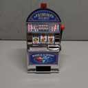 Slot Machine Money Bank (4.2 * 3.9 * 8.26inch) Lucky Seven Casino Games Piggy Bank with Flashing Lights and Jackpot Sounds Blue
