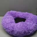 Purple Dog Bed for Small Dogs 19 Inch Donut Cuddler Plush Cat Calming Bed Machine Washable, Non-Slip Fluffy for Joint-Relief and Sleep Improvement
