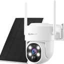 Solar Security Camera Wireless Outdoor, 2.5K 4MP Wire-Free Home Security Camera, Solar/Battery Powered, Forever Power, Pan/Tilt WiFi Camera with PIR Sensor, 360 View, Spotlight Camera