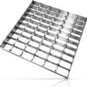 Stainless Steel Drain Grate Heavy Duty 24" × 24" Square Outdoor Drain Cover for Garage, Sewer, Downspout, Driveway