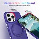ankofave Magnetic for iPhone 16 Pro Max Phone Case with 360 Spin Stand, Matte Luxury Metallic Luster, 3.0 mm Thick Protection Hard PC Scratch-Resistant Case for iPhone 16 Pro Max 6.9", Purple