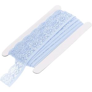 MECCANIXITY Lace Trim Vintage Crochet 0.98" x 10yards Light Blue Stretch Lace Ribbon for DIY Scrapbooking Clothes Fabric Wedding Decoration Gift Wrap