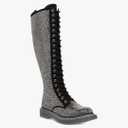 Wild Pair Womens Rylee 2 Knee High Combat & Lace-up Boots Black 5 Medium (B,M)