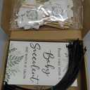 Geetery 101 Pcs Succulent Baby Shower Party Favor 1 Wooden Table Sign 50 Tags and 50 Kraft Succulent Pots for Guest Baby Shower Favors Gifts(Girl)