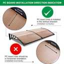 116 inch / 78 inch / 39 inch Window Awning Outdoor Polycarbonate Hollow Sheet Door Patio Canopy (Dark Brown Canopy + Black Bracket, 40''x 40'')