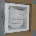 BTaT White Porcelain Bowls with Gold Trim, Set of 6, 16 OZ, Deep Bowls for Cereal, Salad, Soup