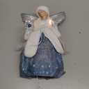 Angel Christmas Tree Toppers, Angel Tree Toppers with Lights, Light Led Lamp Ornament Art Craft Supplies for Indoor Garden Yard Decorations Christmas Top Angeled (Type-b)