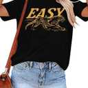 Tiger Shirt Women Vintage Animal Graphic T-Shirt Casual Short Sleeve Crewneck Tee Summer Loose Fit Tops, X-Large, Black