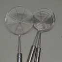 Spider Strainer Set of 3 Asian Strainer Ladle Stainless Steel Wire Skimmer Spoon with Handle for Kitchen Frying Food, Pasta, Spaghetti, Noodle-30.5cm, 32cm, 35cm