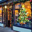 B bangcool DIY Felt Christmas Tree 26Pcs Xmas Ornaments 3.2ft DIY Christmas Tree Wall Hanging Xmas Gifts Christmas Decorations