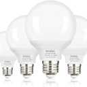 G25 LED Light Bulbs, Round Vanity Light Bulbs for Bathroom, 40W Equivalent, Cool White 4000K, E26 Base Globe Light Bulb, 600LM, Non-Dimmable, 4-Pack, 4000k Neutral White