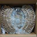 Boho Ceiling Fan with Light and Remote,Rattan Fandelier Ceiling Fan with Light Flush Mount Woven Farmhouse Caged Ceiling Fans for Bedroom Living Room Kitchen(Enclosed 6 Speeds)