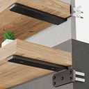 SKYSEN 4 Pack 8" Floating Shelf Bracket, Shelves Brackets, Wood Shelving Brackets Hardware - Heavy Duty - 4/6/8/10/12 inch - Real Hidden Bracket Designtzj8-4