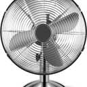 InfiniPower 12 Inch Stand Fan, Horizontal Ocillation 75, 3 Settings Speeds, Low Noise,Durable Fan, High Velocity, Heavy Duty Metal For Industrial, Commercial, Residential, Silver