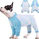 MIGOHI Full Body Dog Onesie, Anti-Licking Pajamas for Female & Male Dogs, Spay Recovery Suit, Blue, L