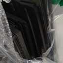 7 code Thicken & Sturdy Clear Shoe Storage Organizer with Magnetic Door, Stackable Boxes for Closet, Foldable Shoe Rack for Sneaker Boot Container, Plastic Shoe Cabinet Shoe Box 6 Pack, Black