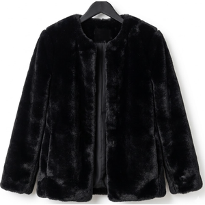 Fur Jacket Black Color, L